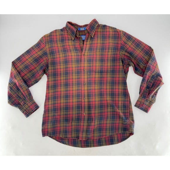Pendleton Canterbury Cloth Plaid Shirt Men's Wool Blend Button Down Medium - Picture 4 of 8